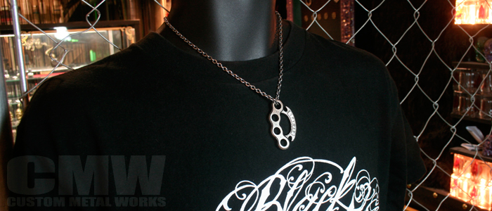 knuckle duster,KnuckleのSILVER Pendant top